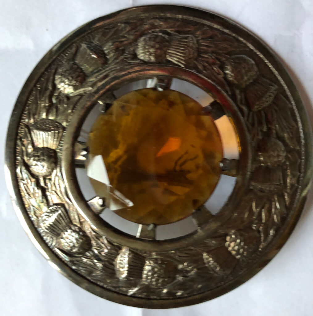 Regimental plaid brooch