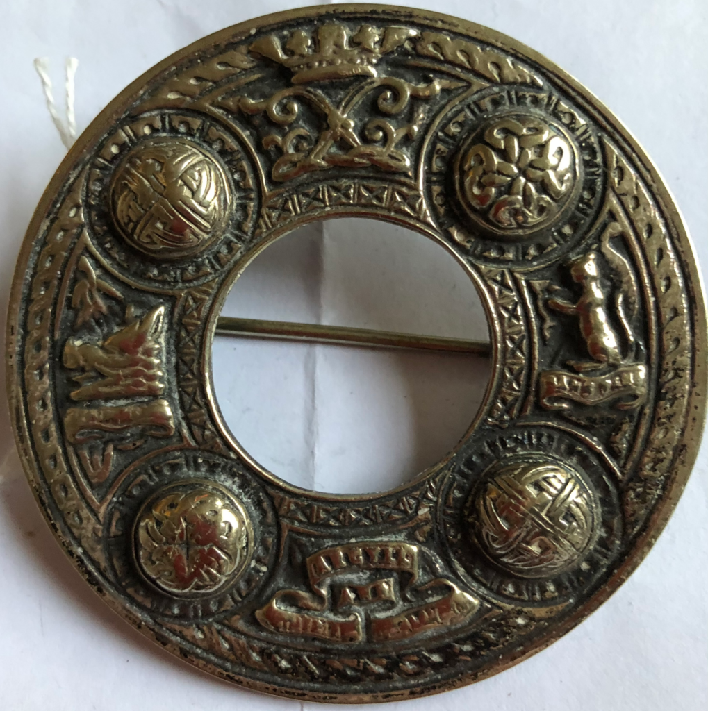 Argyll & Sutherland Highlanders plaid brooch