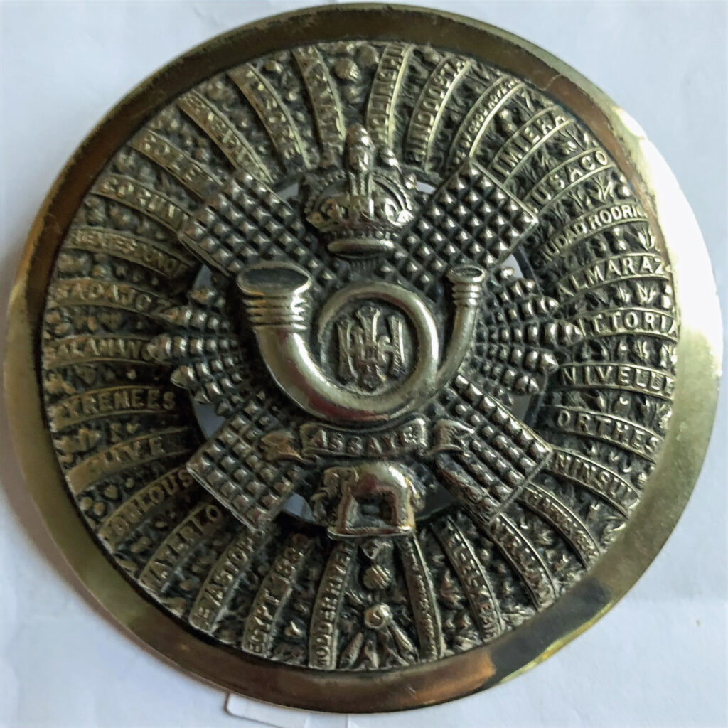 Highland Light Infantry plaid brooch