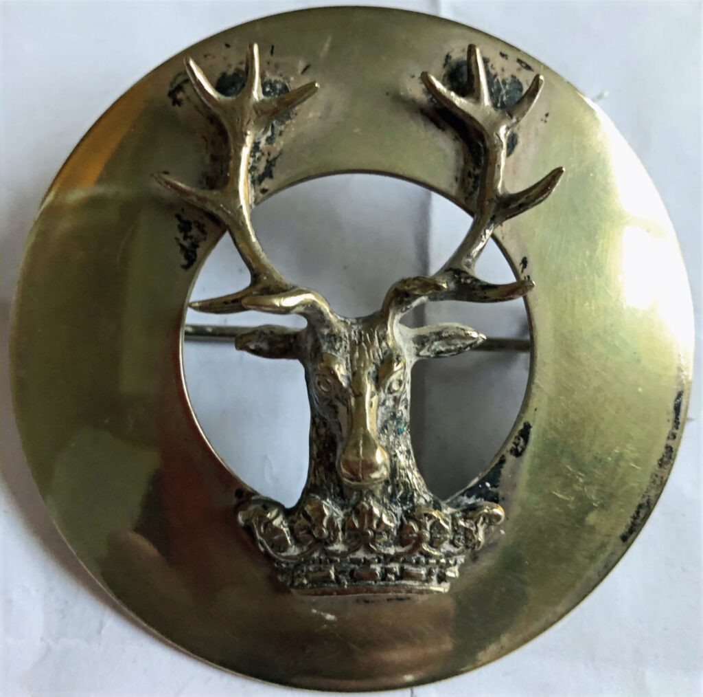 Seaforth Highlanders plaid brooch