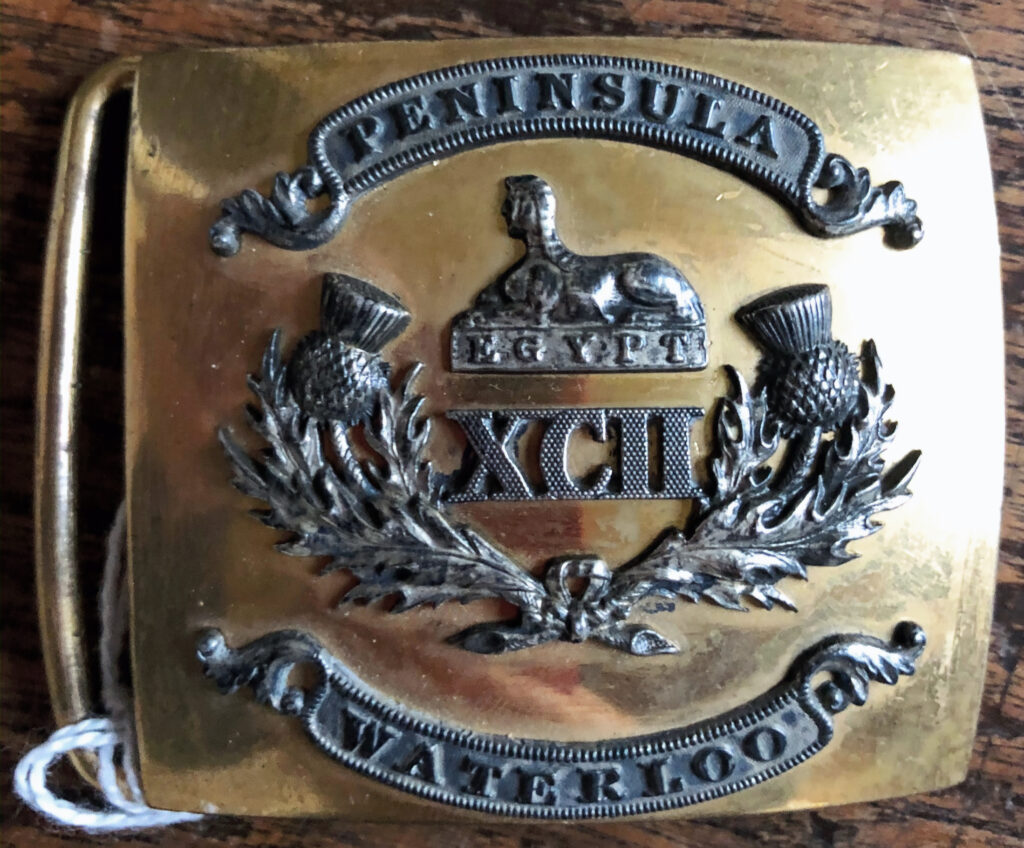 92nd Gordon Highlanders Officers waist belt clasp