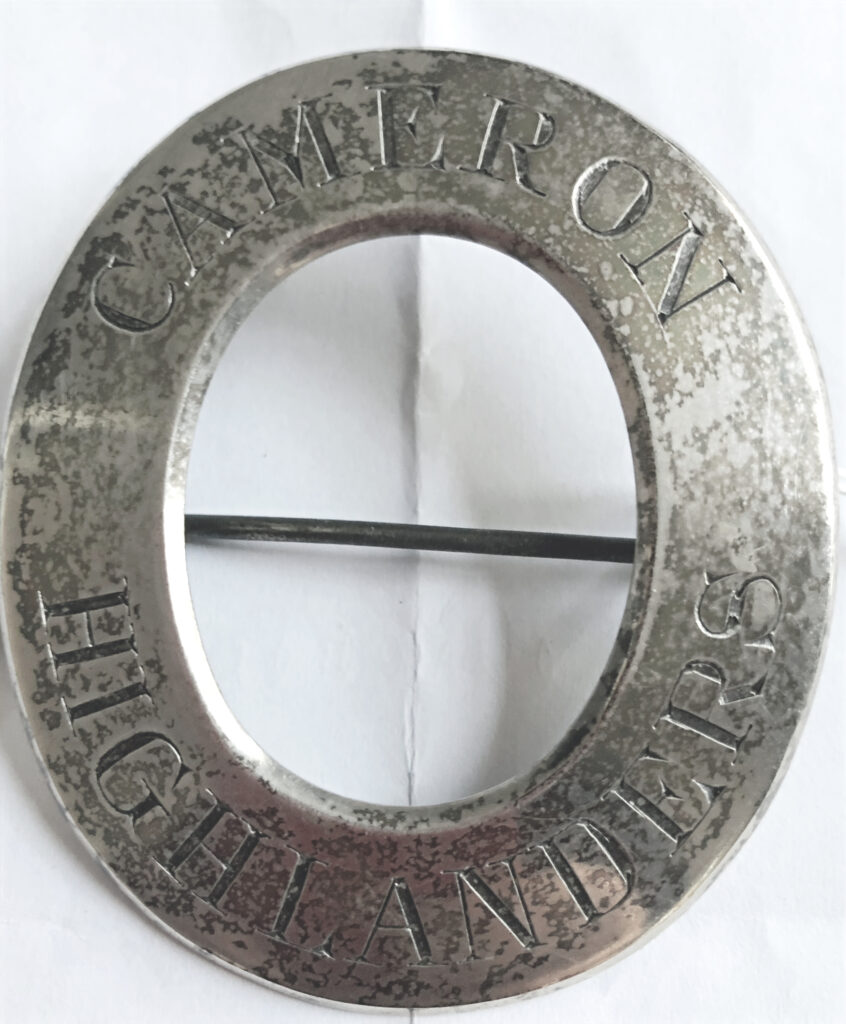 79th (QO Cameron Highlanders) piper's plaid brooch