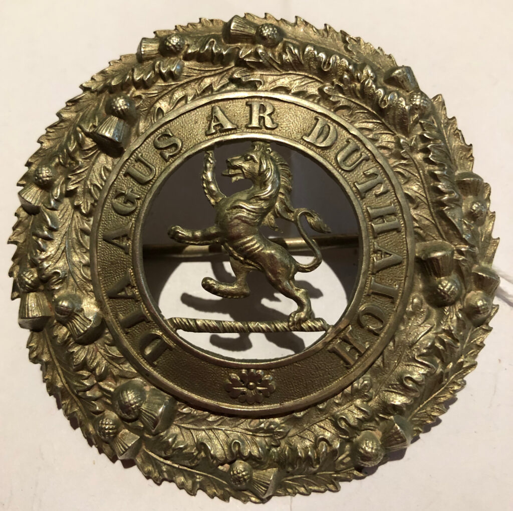 5th (Perthshire Highland) VB Black Watch post 1887 OR's plaid brooch