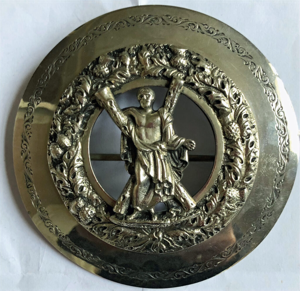Black Watch (Royal Highlanders) plaid brooch